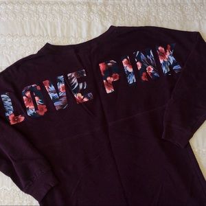 plum tropical oversized sweater